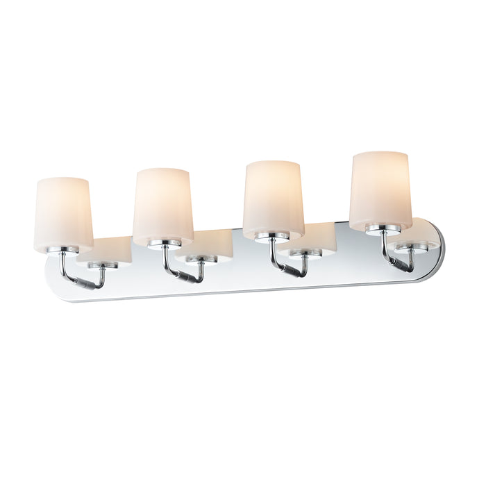 Maxim 12894WTPC Four Light Strip Bath Vanity, Polished Chrome