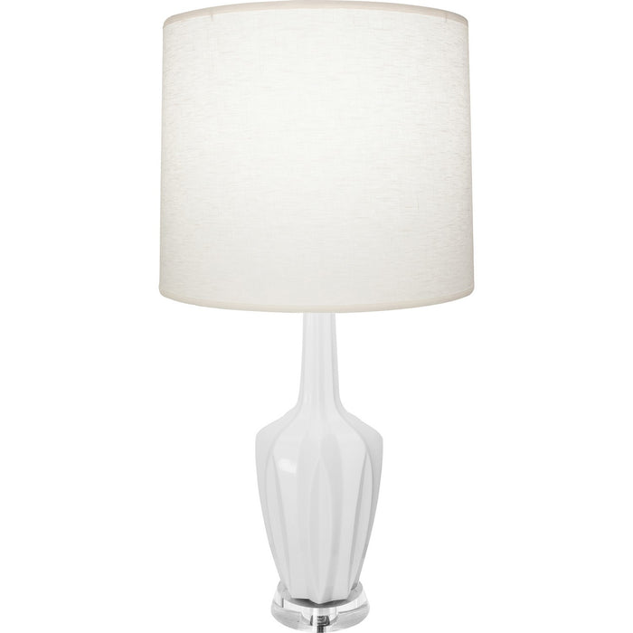 Robert Abbey DY35 One Light Accent Lamp, Daisy Glazed Ceramic w/Polished Nickel/a Lucite