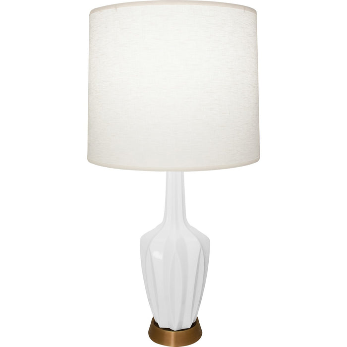 Robert Abbey DY36 One Light Accent Lamp, Daisy Glazed Ceramic w/Warm Brass