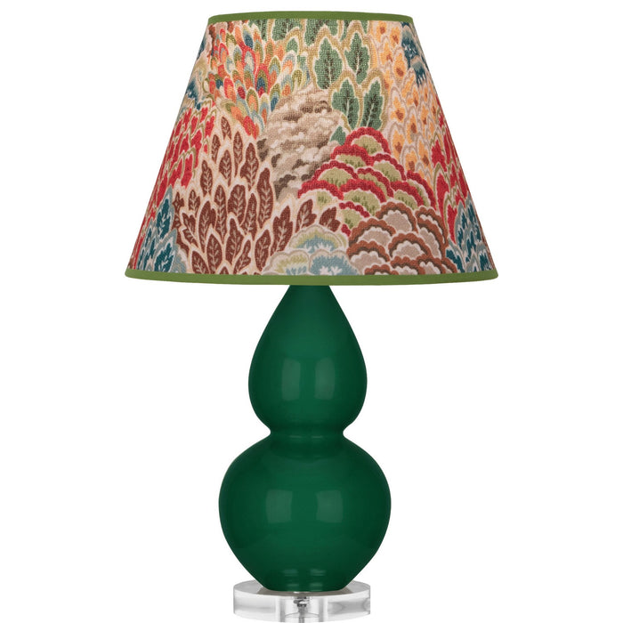 Robert Abbey JU13F One Light Accent Lamp, Jungle Glazed Ceramic w/Lucite