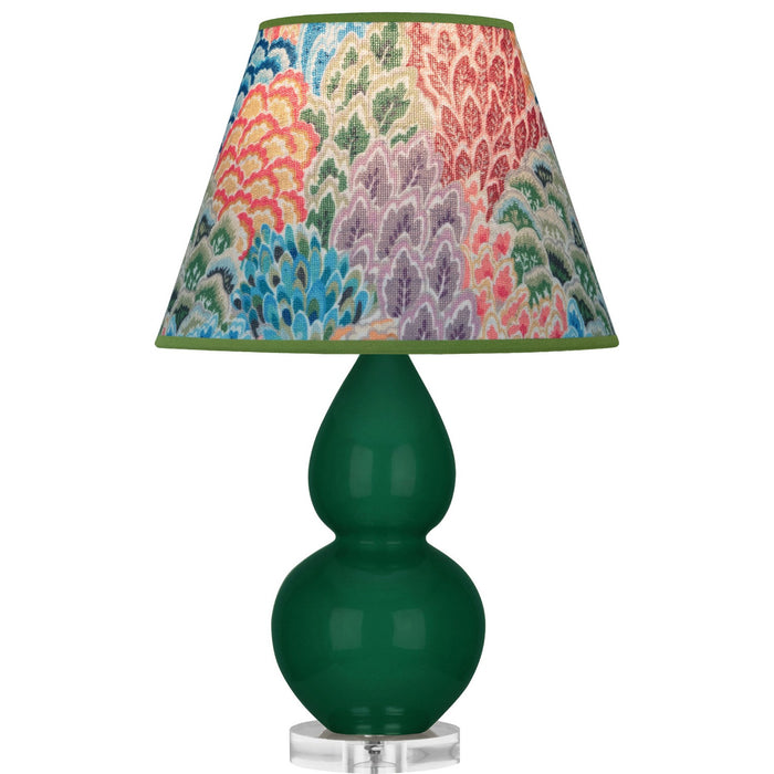 Robert Abbey JU13S One Light Accent Lamp, Jungle Glazed Ceramic w/Lucite