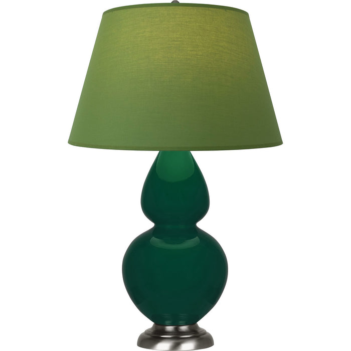 Robert Abbey JU22G One Light Table Lamp, Jungle Glazed Ceramic w/Antique Silvered
