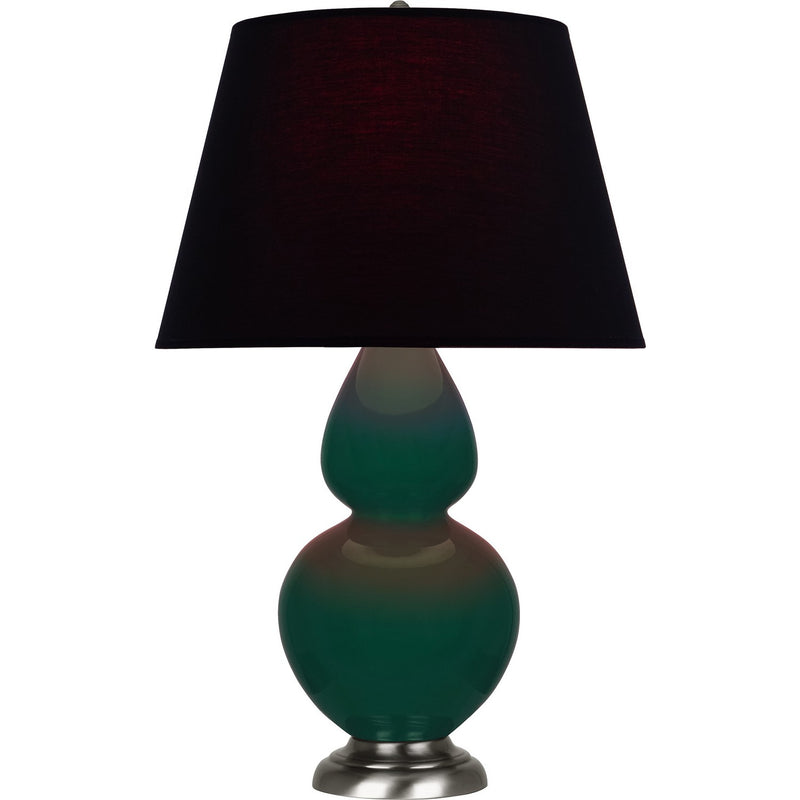 Robert Abbey JU22K One Light Table Lamp, Jungle Glazed Ceramic w/Antique Silvered