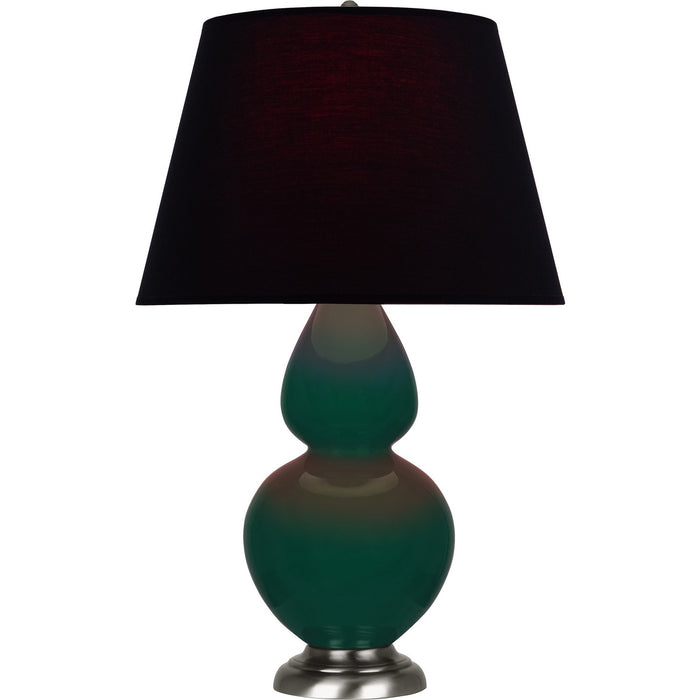 Robert Abbey JU22K One Light Table Lamp, Jungle Glazed Ceramic w/Antique Silvered