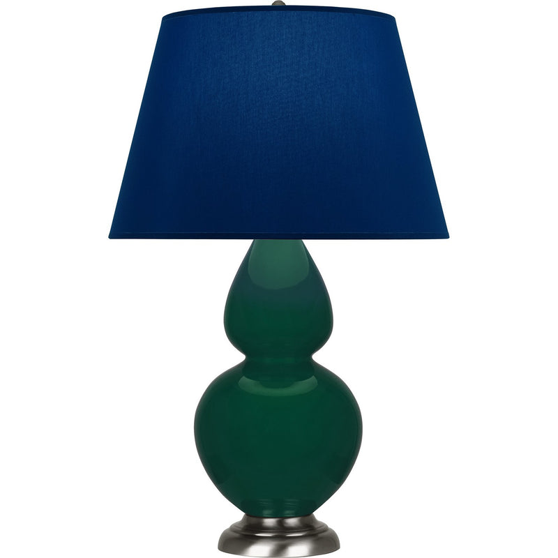 Robert Abbey JU22N One Light Table Lamp, Jungle Glazed Ceramic w/Antique Silvered