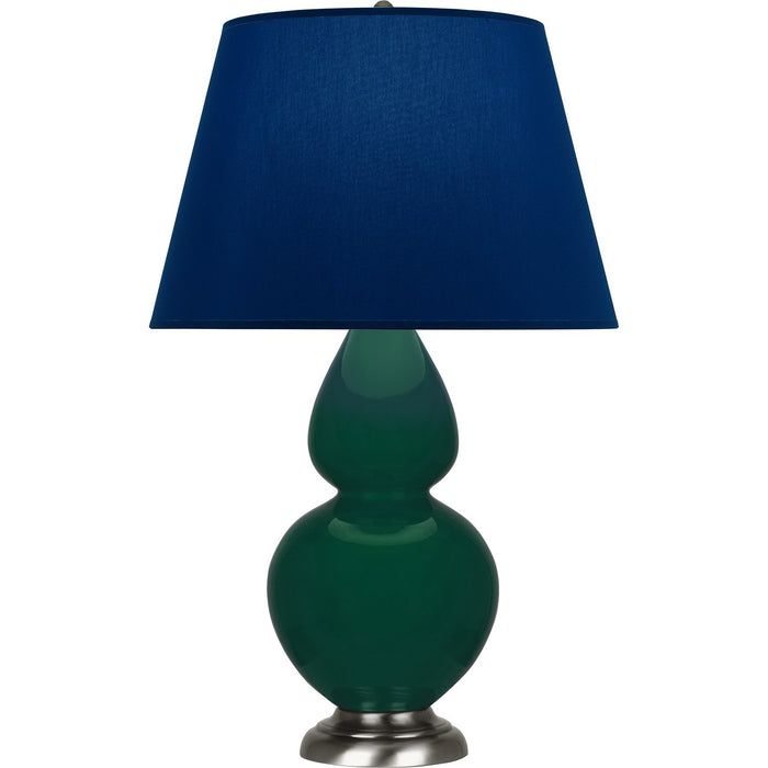Robert Abbey JU22N One Light Table Lamp, Jungle Glazed Ceramic w/Antique Silvered
