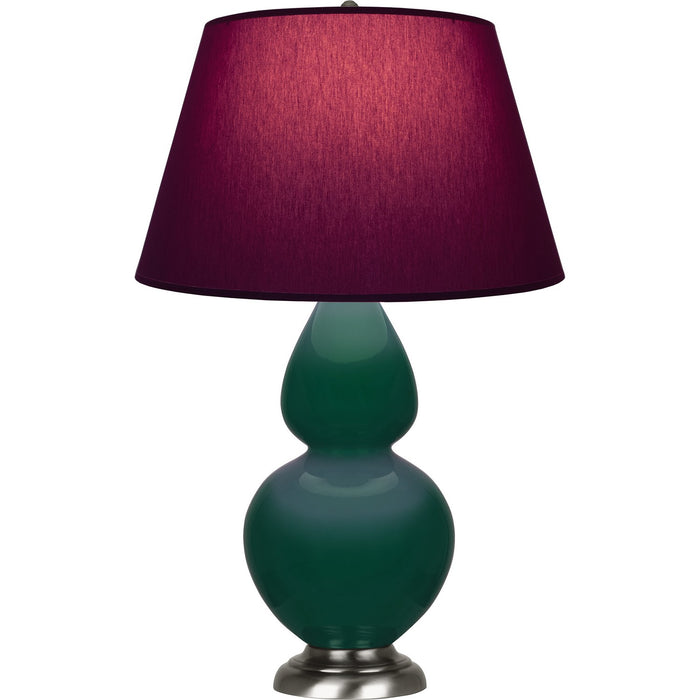 Robert Abbey JU22P One Light Table Lamp, Jungle Glazed Ceramic w/Antique Silvered