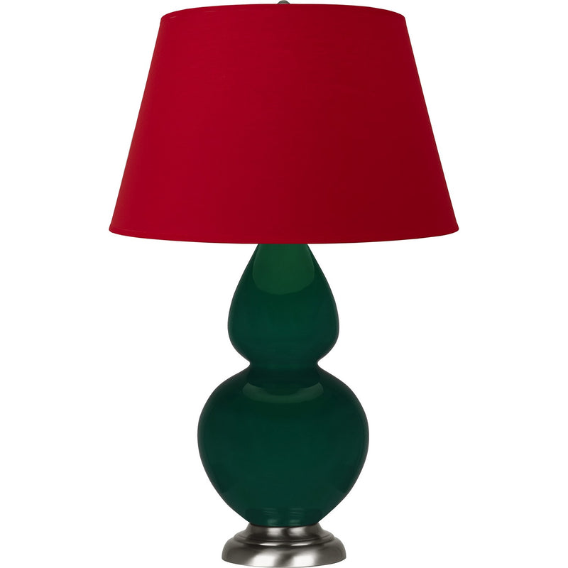 Robert Abbey JU22R One Light Table Lamp, Jungle Glazed Ceramic w/Antique Silvered