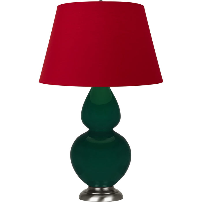 Robert Abbey JU22R One Light Table Lamp, Jungle Glazed Ceramic w/Antique Silvered