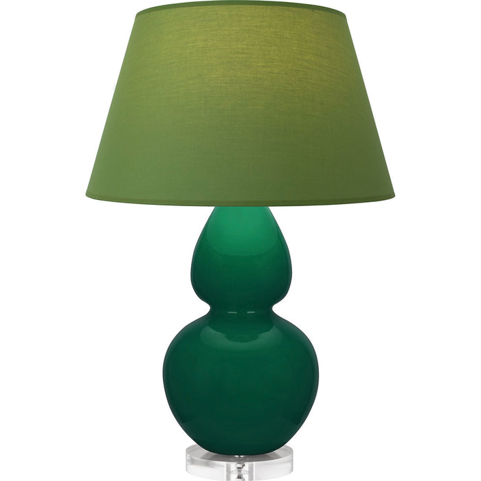 Robert Abbey JU23G One Light Table Lamp, Jungle Glazed Ceramic w/Lucite