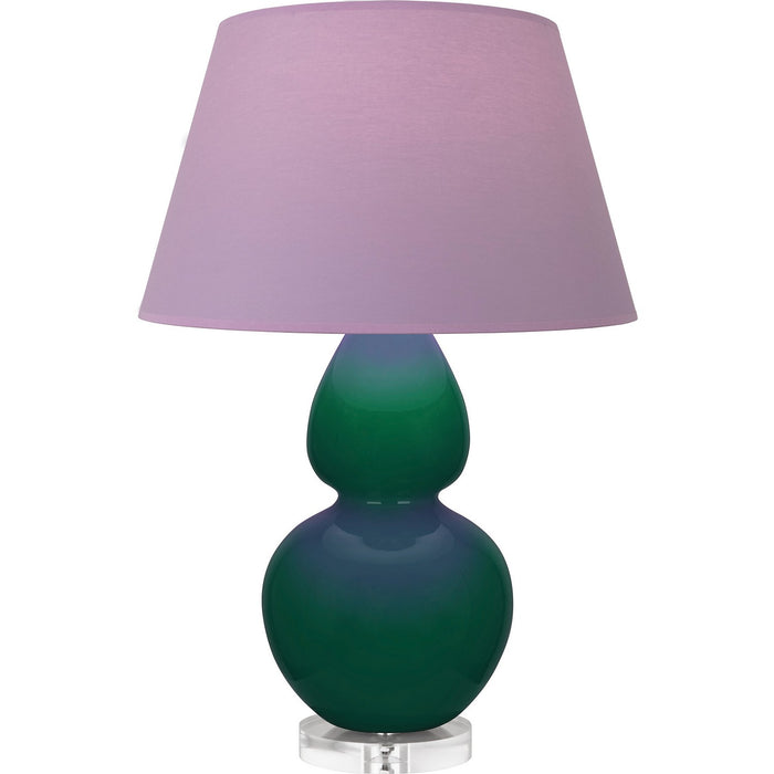 Robert Abbey JU23L One Light Table Lamp, Jungle Glazed Ceramic w/Lucite