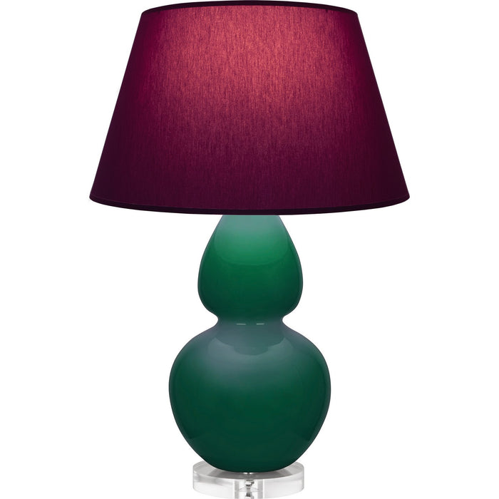 Robert Abbey JU23P One Light Table Lamp, Jungle Glazed Ceramic w/Lucite