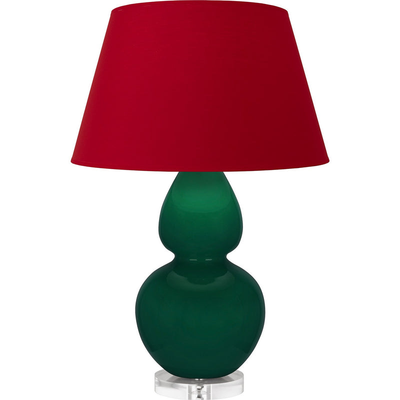 Robert Abbey JU23R One Light Table Lamp, Jungle Glazed Ceramic w/Lucite