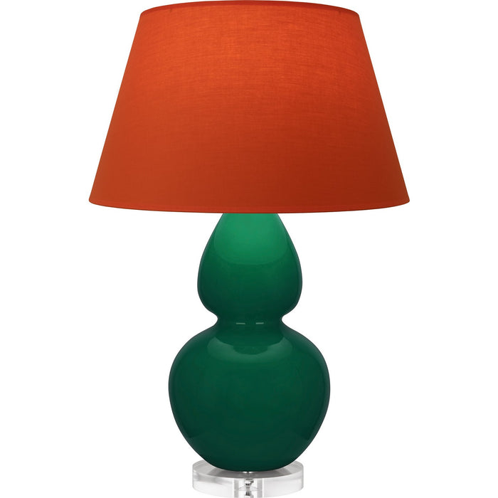Robert Abbey JU23T One Light Table Lamp, Jungle Glazed Ceramic w/Lucite