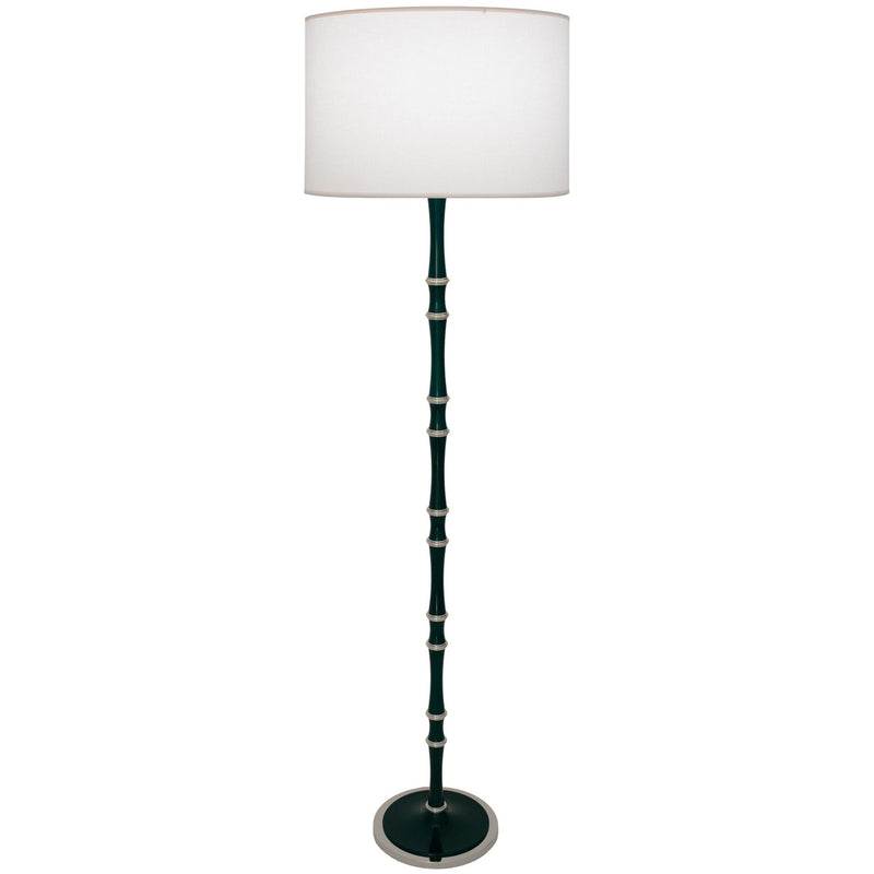 Robert Abbey JU74 One Light Floor Lamp, Jungle w/Polished Nickel