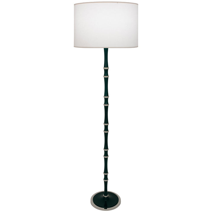 Robert Abbey JU74 One Light Floor Lamp, Jungle w/Polished Nickel