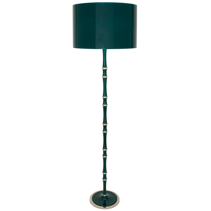 Robert Abbey JU74X One Light Floor Lamp, Jungle w/Polished Nickel