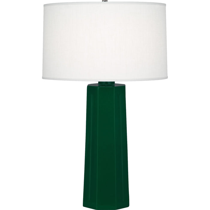 Robert Abbey JU960 One Light Table Lamp, Jungle Glazed Ceramic