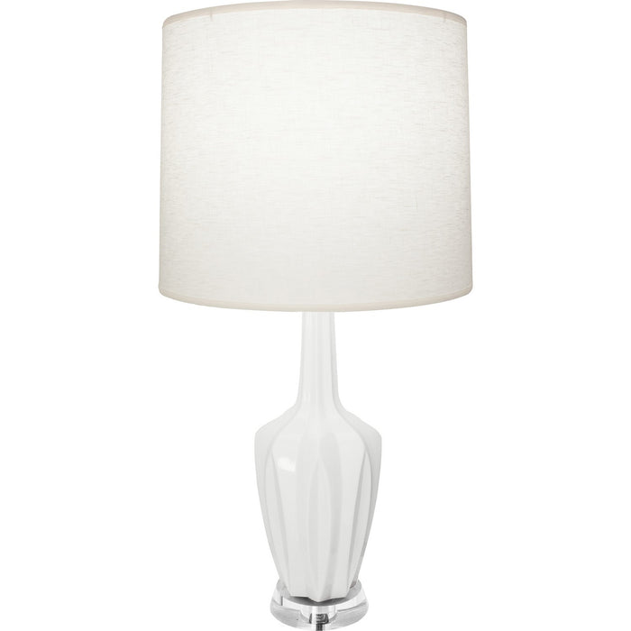 Robert Abbey LY35 One Light Accent Lamp, Lily Glazed Ceramic w/Polished Nickel/a Lucite