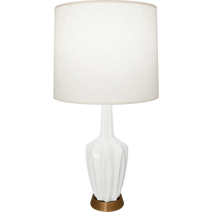 Robert Abbey LY36 One Light Accent Lamp, Lily Glazed Ceramic w/Warm Brass