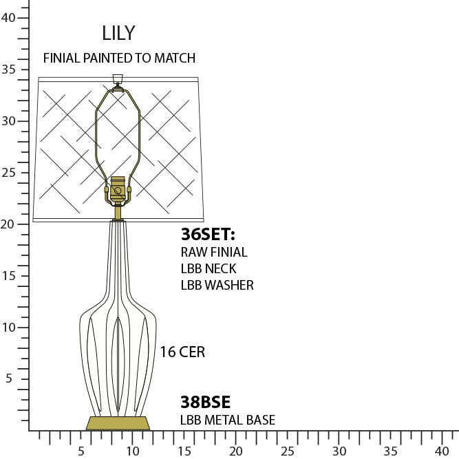 Robert Abbey LY38 One Light Table Lamp, Lily Glazed Ceramic w/Warm Brass
