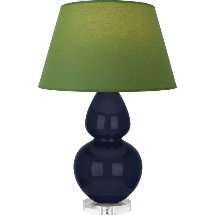 Robert Abbey MB23G One Light Table Lamp, Midnight Blue Glazed Ceramic w/Lucite