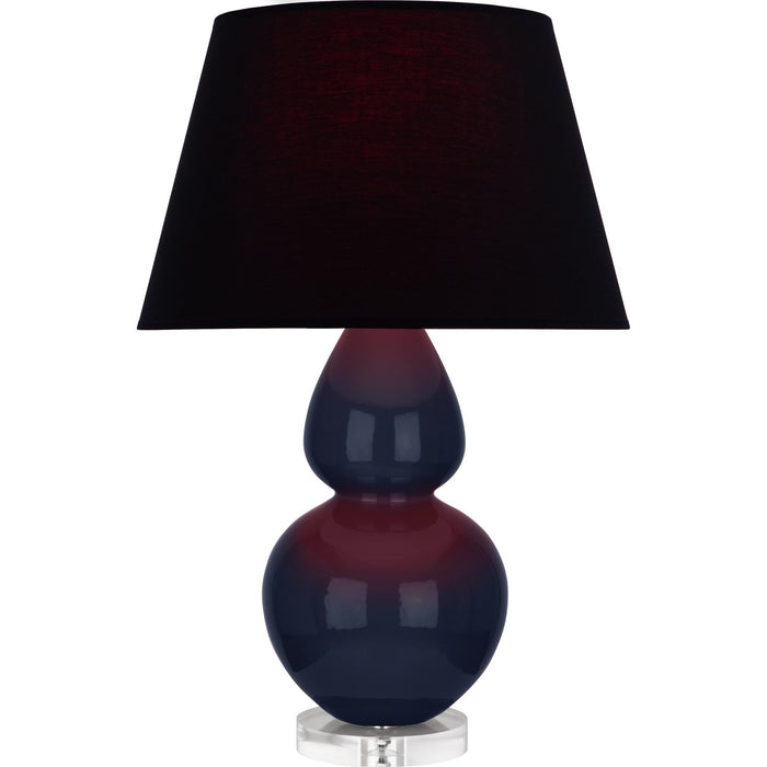 Robert Abbey MB23K One Light Table Lamp, Midnight Blue Glazed Ceramic w/Lucite