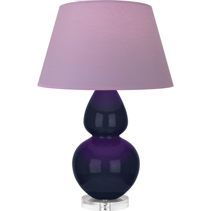 Robert Abbey MB23L One Light Table Lamp, Midnight Blue Glazed Ceramic w/Lucite