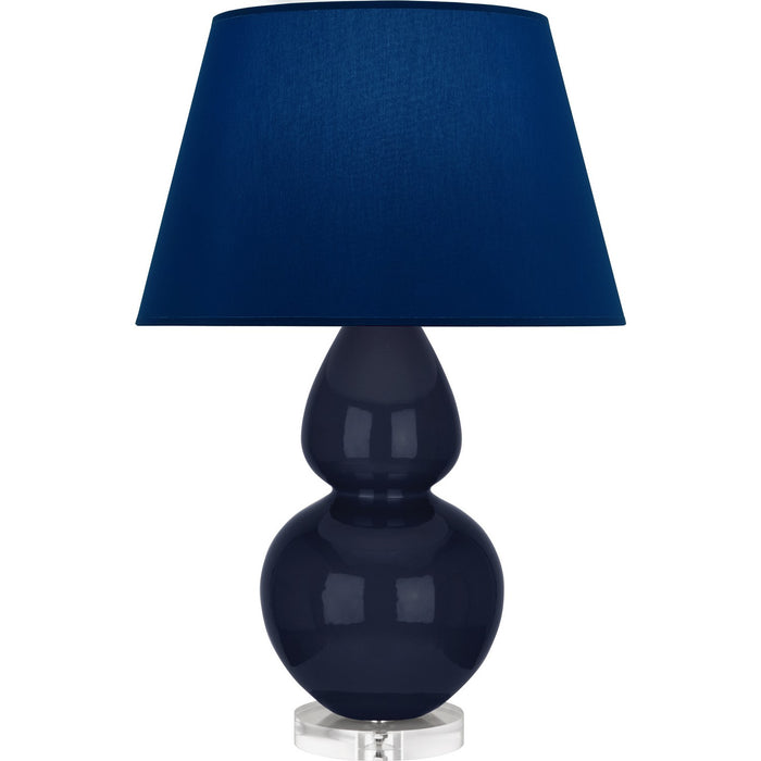 Robert Abbey MB23N One Light Table Lamp, Midnight Blue Glazed Ceramic w/Lucite