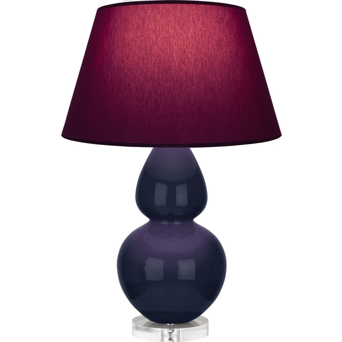 Robert Abbey MB23P One Light Table Lamp, Midnight Blue Glazed Ceramic w/Lucite