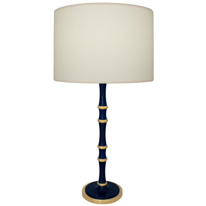 Robert Abbey MB71MMB One Light Table Lamp, Midnight Blue/Matte Midnight Blue w/Modern Brass