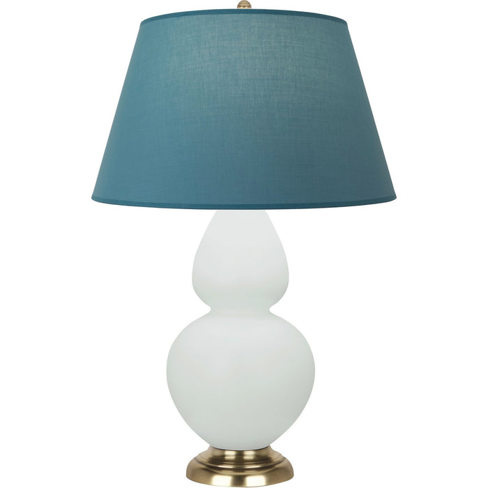 Robert Abbey MCL55B One Light Table Lamp, Matte Celadon Glazed Ceramic w/Antique Brass