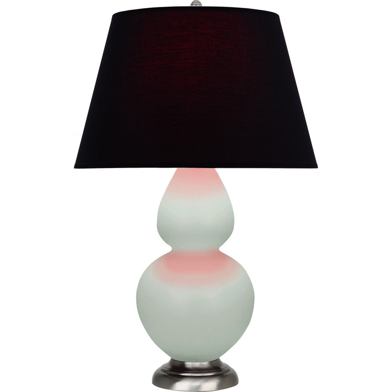 Robert Abbey MCL59K One Light Table Lamp, Matte Celadon Glazed Ceramic w/Antique Silvered