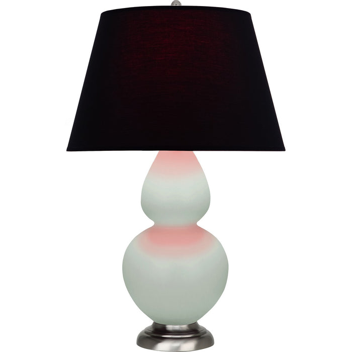 Robert Abbey MCL59K One Light Table Lamp, Matte Celadon Glazed Ceramic w/Antique Silvered
