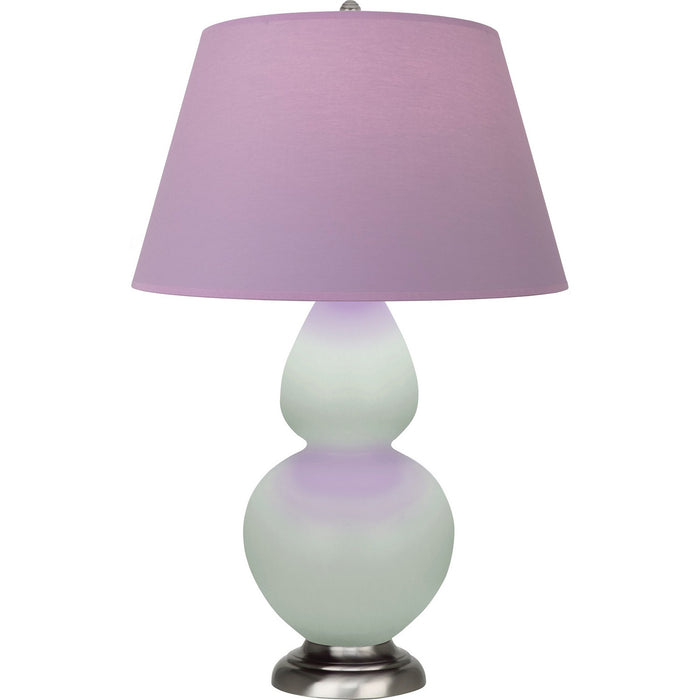 Robert Abbey MCL59L One Light Table Lamp, Matte Celadon Glazed Ceramic w/Antique Silvered