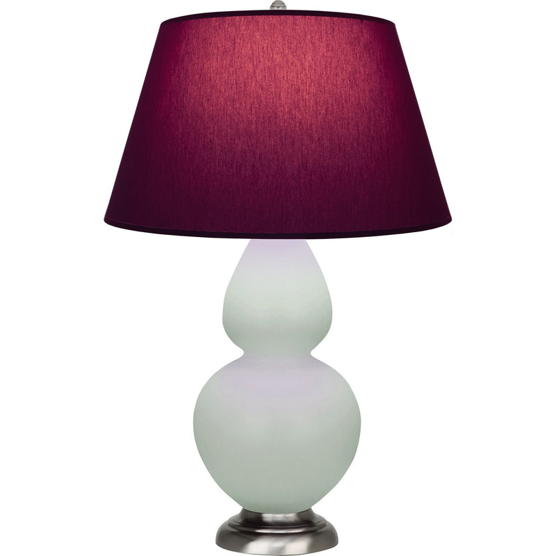 Robert Abbey MCL59P One Light Table Lamp, Matte Celadon Glazed Ceramic w/Antique Silvered