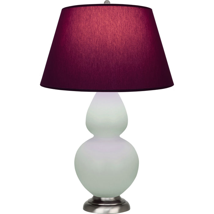 Robert Abbey MCL59P One Light Table Lamp, Matte Celadon Glazed Ceramic w/Antique Silvered