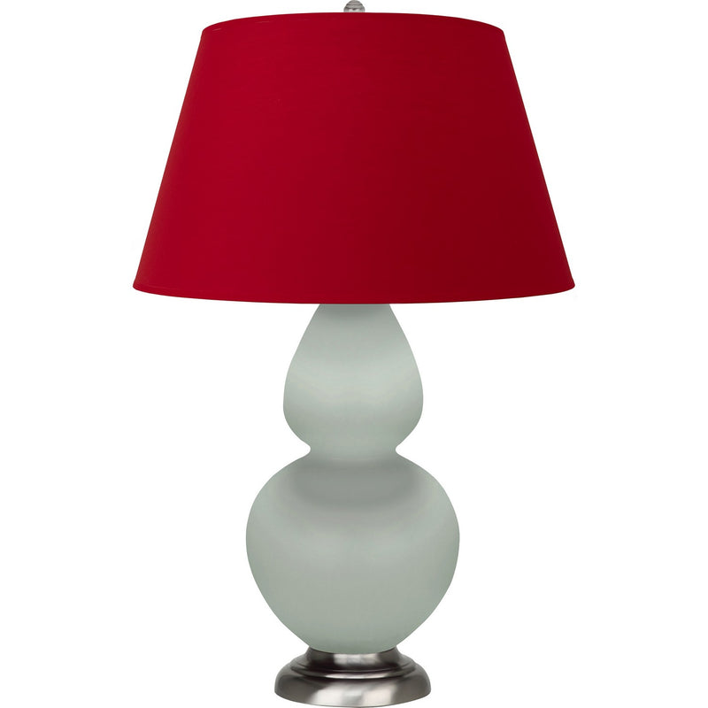 Robert Abbey MCL59R One Light Table Lamp, Matte Celadon Glazed Ceramic w/Antique Silvered