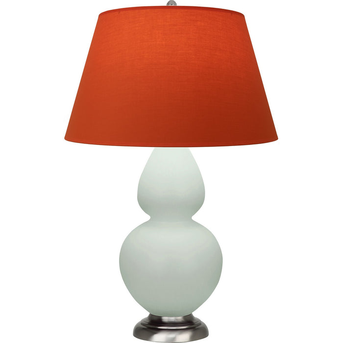 Robert Abbey MCL59T One Light Table Lamp, Matte Celadon Glazed Ceramic w/Antique Silvered
