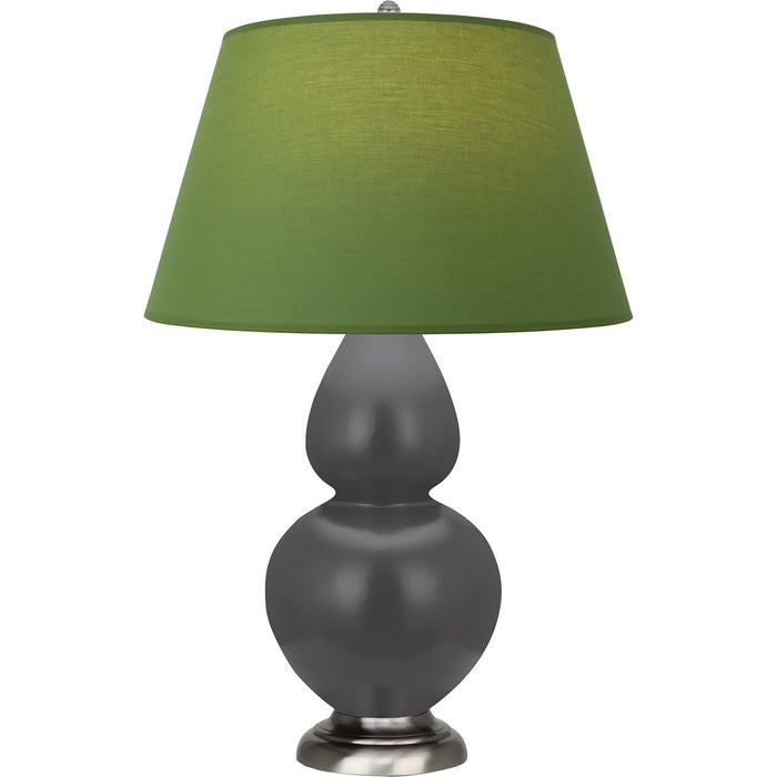 Robert Abbey MCR59G One Light Table Lamp, Matte Ash Glazed Ceramic w/Antique Silvered