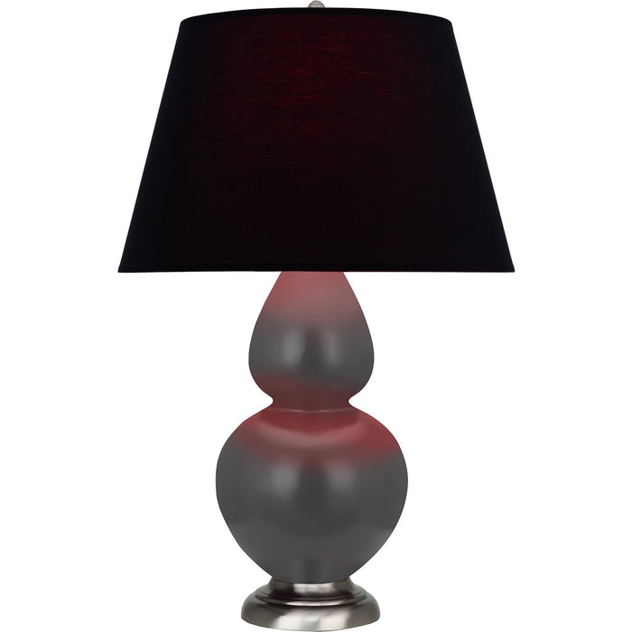 Robert Abbey MCR59K One Light Table Lamp, Matte Ash Glazed Ceramic w/Antique Silvered