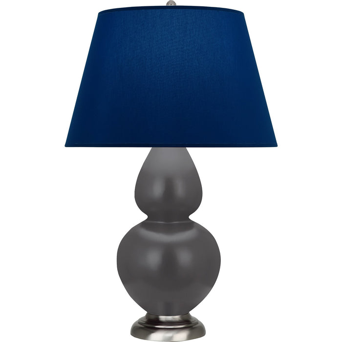 Robert Abbey MCR59N One Light Table Lamp, Matte Ash Glazed Ceramic w/Antique Silvered