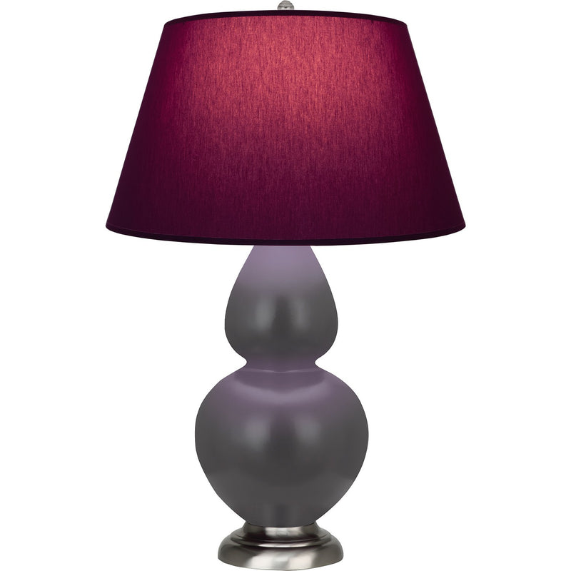 Robert Abbey MCR59P One Light Table Lamp, Matte Ash Glazed Ceramic w/Antique Silvered