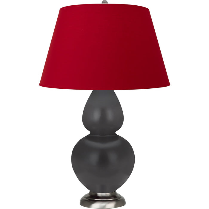 Robert Abbey MCR59R One Light Table Lamp, Matte Ash Glazed Ceramic w/Antique Silvered