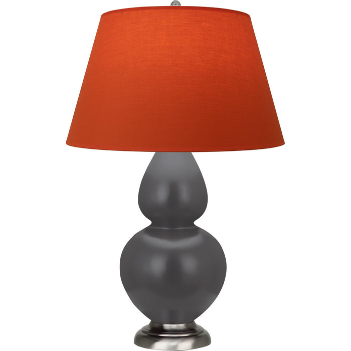 Robert Abbey MCR59T One Light Table Lamp, Matte Ash Glazed Ceramic w/Antique Silvered