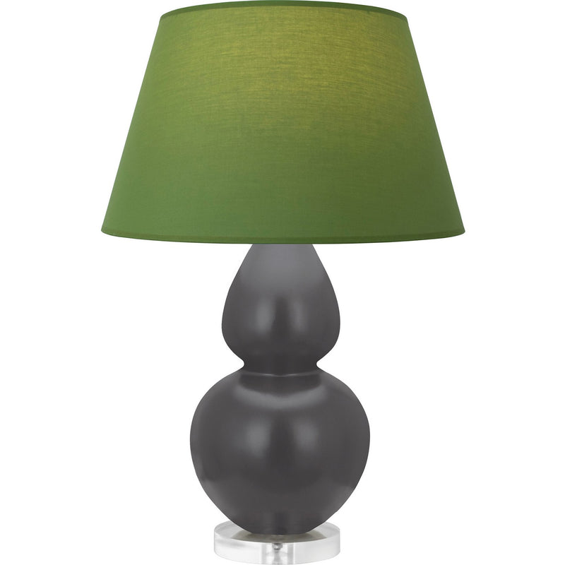 Robert Abbey MCR62G One Light Table Lamp, Matte Ash Glazed Ceramic w/Lucite