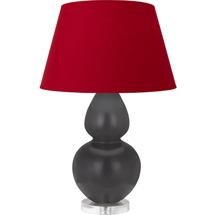 Robert Abbey MCR62R One Light Table Lamp, Matte Ash Glazed Ceramic w/Lucite