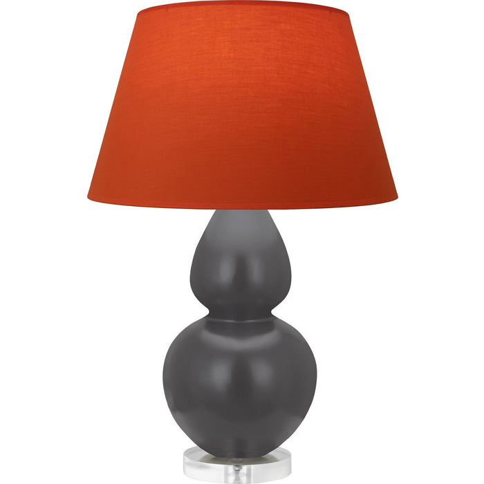 Robert Abbey MCR62T One Light Table Lamp, Matte Ash Glazed Ceramic w/Lucite