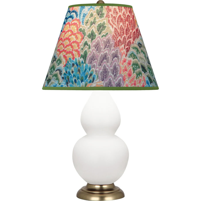 Robert Abbey MDY10S One Light Accent Lamp, Matte Daisy Glazed Ceramic w/Antique Natural Brassed