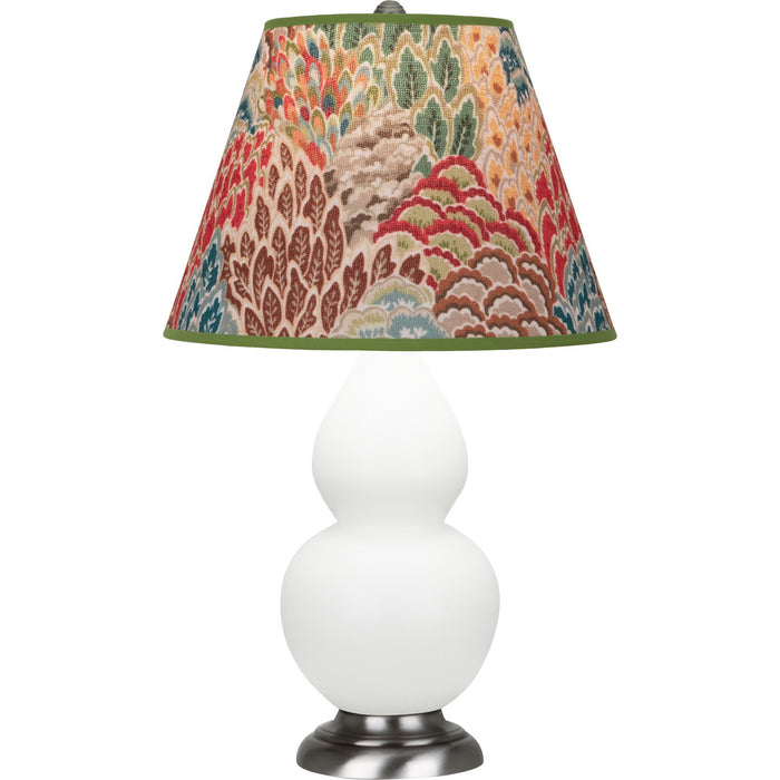 Robert Abbey MDY12F One Light Accent Lamp, Matte Daisy Glazed Ceramic w/Antique Silvered